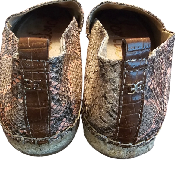 Sam Edelman Khloe | 🍑 Peach Nude | Snake Print | Slip-On Espadrille | Size: 12M - Picture 9 of 16